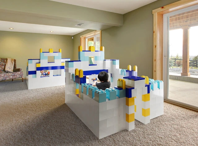 Giant lego room different dividers