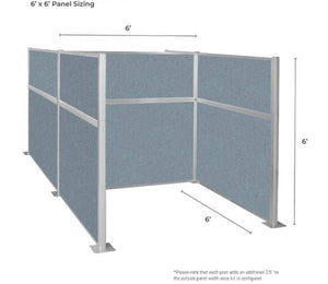 Pre-Configured - 'H' Shape - Hush Panel Cubicle