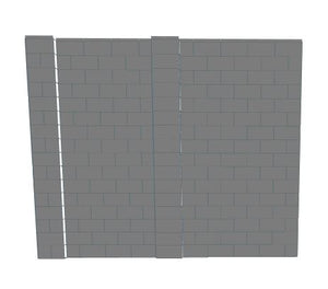 L Shaped Wall - W/ Door - 10 x 10 x 8 Ft