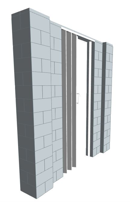 EverBlock Wall Kit - W/ Door - 7' X 7' – modular-walling-system