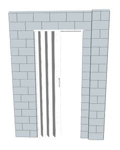 L Shaped Wall - W/ Door - 8 x 6 x 8 Ft