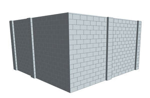 L Shaped Wall - 15 x 15 X 8 Ft